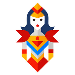 Vector art illustration of a girl in fashion design