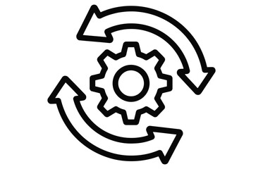 Vector art of hand drawn illustration of a surfer standing next to his surfboard on the beach