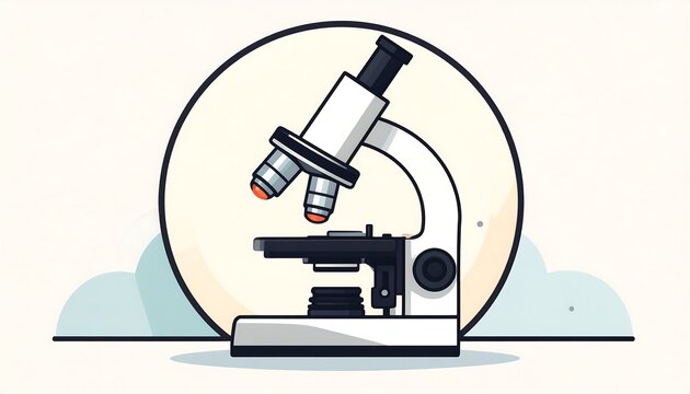 Simple illustration of a microscope