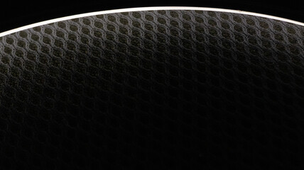 Close Up of Interlocking Oval Mesh with Curved Edge for Tech Inspired Abstract Backgrounds
