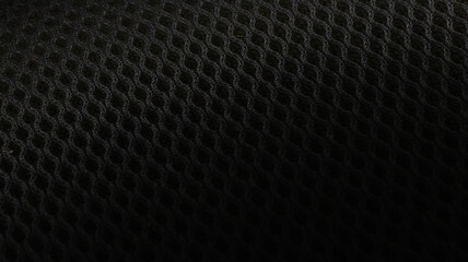 Black Mesh Fabric with Honeycomb Oval Pattern for Tech and Textile-Inspired Abstract Backgrounds