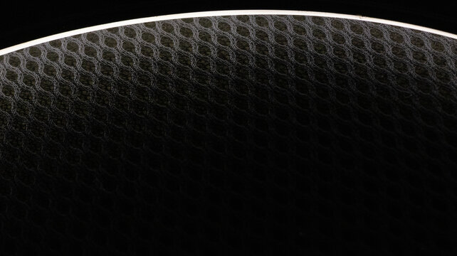 Close Up of Interlocking Oval Mesh with Curved Edge for Tech Inspired Abstract Backgrounds
