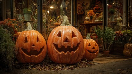 Obraz premium jackolantern autumn display