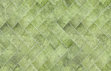 Textured Green Tile with Classic Pattern for Wall and Floor
