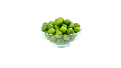 Fresh green edamame beans piled high in a clear glass bowl against a stark black background