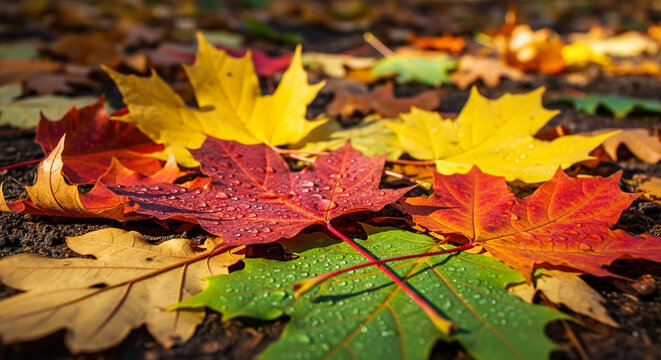 Golden Elegance. A Shimmering Leaf