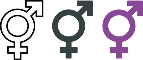 Understanding gender symbols male and female gender identity and expression icon