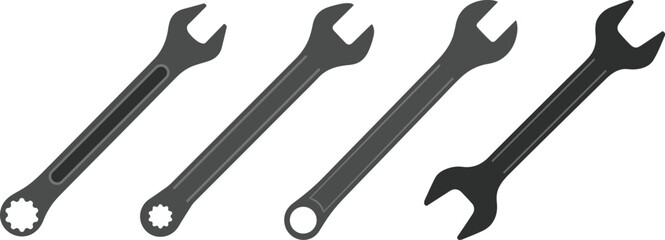 Spanner Wrench Colorful Vector Illustration Design (Version: 01)