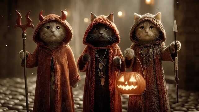 Gatitos de Halloween