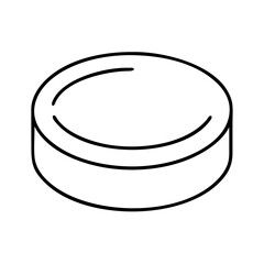 Vector art of simple line drawing of a puck
