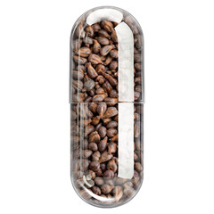 Grape Seed Extract in Clear Transparent Capsule Isolated PNG White Background