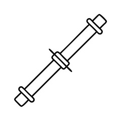 Vector art of a simple line drawing of a seatbelt buckle mechanism, isolated on a