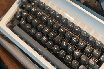 Vintage Typewriter on Wooden Surface