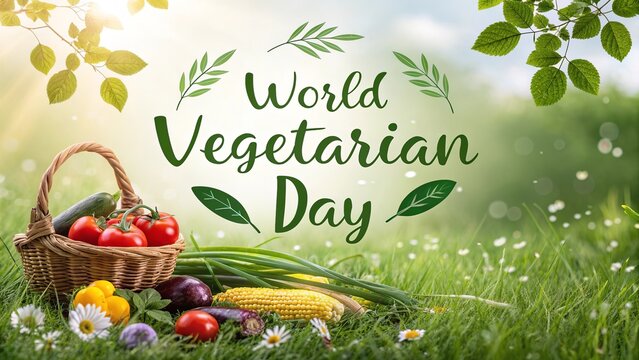 Farm basket bounty stars in 8k ultra hd photorealistic image for world vegetarian day.