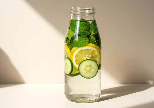 Detox Water with Lemon and Mint