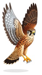 A peregrine falcon in flight