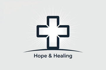Hospital Cross Silhouette Vector — High-Quality Black Icon

