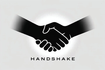 Handshake Silhouette Vector — High-Quality Black Icon
