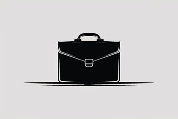 Briefcase Silhouette Vector — High-Quality Black Icon