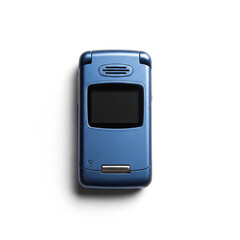 A vintage flip phone isolated on white