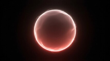 Ethereal Red Gaseous Planet with a Glowing Atmosphere Drifting Through Starry Space - Powered by Adobe