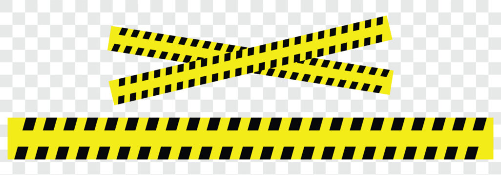 safety design, warning signs, construction zones. Closed warning tape with yellow and black stripes. Yellow CLOSED caution tape crossed.  caution warning tape set, Construction border Warning caution