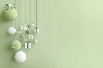 A fresh and gentle background for your New Year's greetings! The light mint-green hue creates a sense of lightness, spring, and new beginnings, perfectly suited for the New Year. 