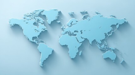 image of a light blue world map no logos no brands ar 169