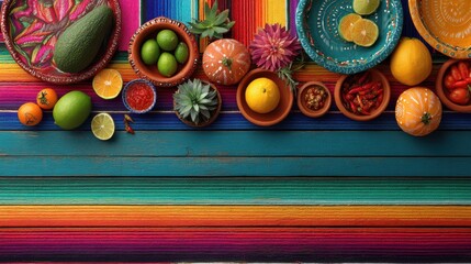 colorful mexican fiesta background