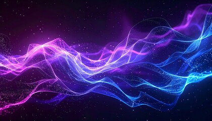 Obraz premium Abstract vibrant glowing waves