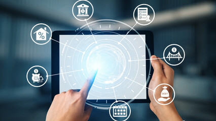 Loan icons represent debt, repayment, and financial planning. Loan supports banking, loan connects credit with payment systems, and loan helps manage interest effectively. Gist