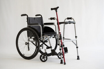 Mobility aids wheelchair and walker for assistance