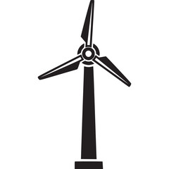 Wind turbine isolated on white background, a sustainable energy source, harnessing wind power to generate electricity in an environmentally friendly manner