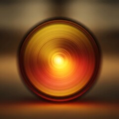 A vibrant, circular design with warm, swirling colors, set against a muted backdrop, radiates a sense of energy and dynamism.