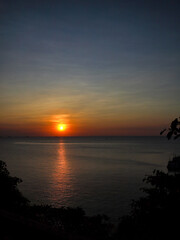 Romantic Sunset at Koh Sri chang in THAILAND.