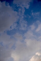 clouds with hue in the sky