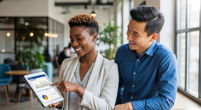 Two Smiling Diverse Women Whisking Ingredients Together