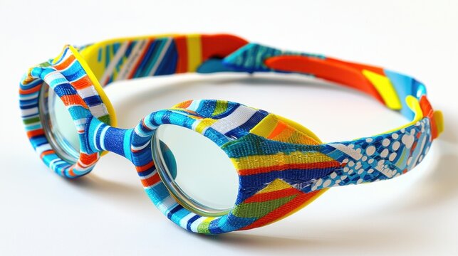 Colorful swimming goggles designed for comfort and style for Aquatic activities