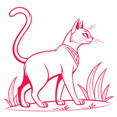 vector illustration of a cat, Vector art design, Cat art of illustrations, Vector art Design, Cat vector design