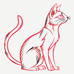 vector illustration of a cat, Vector art design, Cat art of illustrations, Vector art Design, Cat vector design