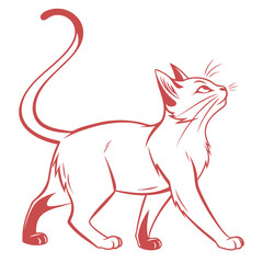 vector illustration of a cat, Vector art design, Cat art of illustrations, Vector art Design, Cat vector design