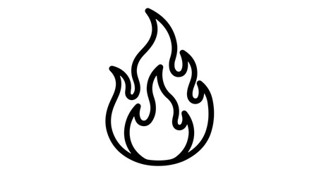 Illustration of a flame, perfect for adding a touch of warmth and energy to designs