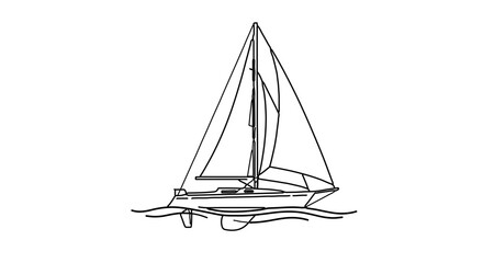 Sailing boat, a classic nautical vessel for adventure and exploration on the sea