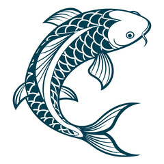 vector illustration of a goldfish, Vector illustrations, Fish Vector Design, art illustrations, Colorful vector fish design