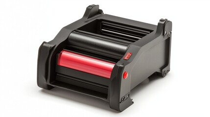 Printing press roller used in art studios for creating unique prints and designs