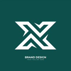 Letter X minimal modern royalty logo