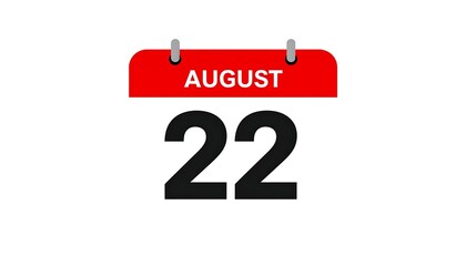 August 22nd calendar date