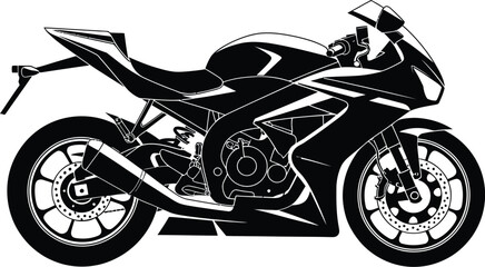 Sleek Sportbike A Vector Illustration