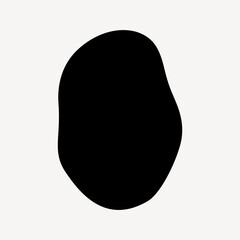 Black organic shape collage element