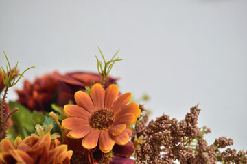 A beautiful bouquet photographed indoors